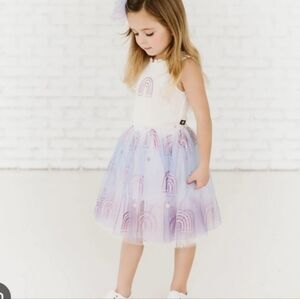 Petite Hailey Glitter Rainbow Tutu Dress